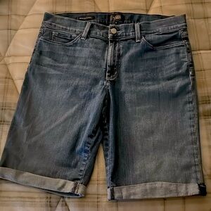 NYDJ Briella Denim Rolled Cuff Shorts Size 14 EUC